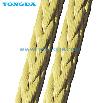 8 /12 Strand Ultra-Strength Synthetic Aramid Rope With Excellent Heat Resistance For Mooring / Towing / Docking